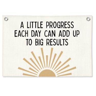 Imagem de STHTTSW Impressão de faixa em tela inspiradora para pendurar na parede para saúde mental, decoração de arte de parede motivacional Boho Sunshine para terapia, escola, conselheiro, escritório, sala de