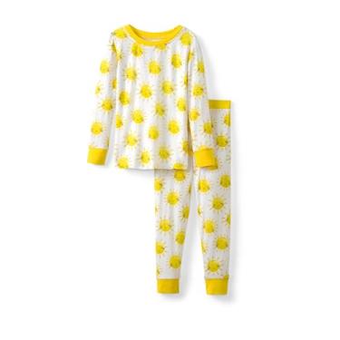 Imagem de Little Sleepies Conjunto de pijama de duas peças para meninos e meninas, pijama infantil de viscose macia de bambu para crianças, pijamas combinando para a família, Sol, 2 Anos