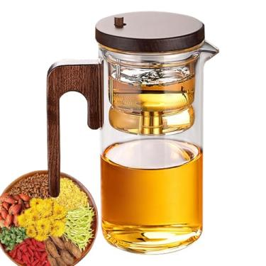 Imagem de Shakven Garrafa de água com infusor de chá, garrafa de vidro com infusor de chá | Infusor de chá para garrafa de água com alça ergonômica à prova de vazamentos | Garrafa resistente ao calor da