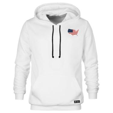 Imagem de Blusão Moletom Calttony Canguru Eua com Capuz e Bolso-Unissex