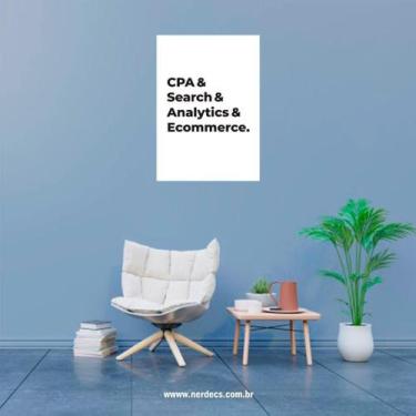 Imagem de Placa Decorativa Frase Cpa & Search & Analytics & Ecommerce Simples - 