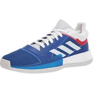 Imagem de adidas Tênis de basquete masculino Marquee Boost Low, Realidade Colegial/Cristal Branco/Azul, 7