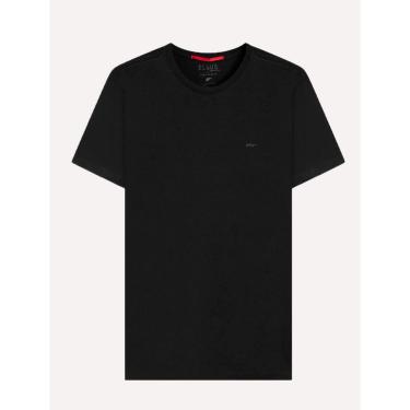 Imagem de Camiseta Ellus Masculina Pima Cotton Signature Preta-Masculino