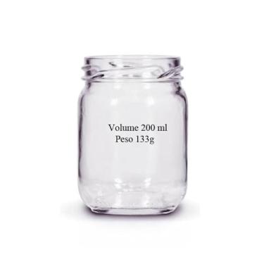 Imagem de Kit 15 unidades - Pote de Vidro Redondo Conserva 200ml - Sem as Tampas