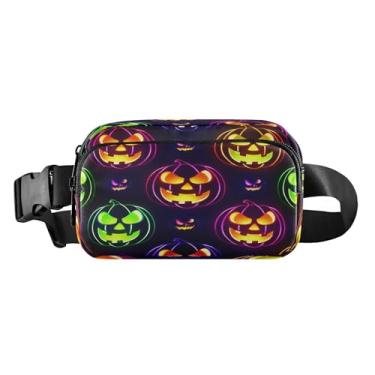 Imagem de CEBUGI Mini pochetes de caminhada para homens e mulheres, lanternas de Halloween, modernas, resistentes à água, com cinto ajustável para treino, viagem, corrida