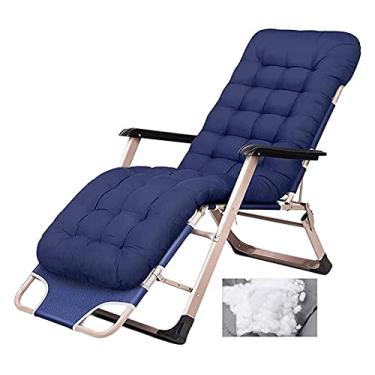Imagem de Cadeira dobrável leve e durável, ajustável, cadeira de balanço com gravidade zero com tapete de algodão reclináveis respiráveis à prova d'água para acampamento ao ar livre, caminhadas