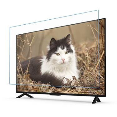 Imagem de uhyOHF Protetor de tela de TV antirreflexo, filtro de monitor de luz azul, proteção para os olhos, antimiopia, fosco antiarranhões, 60-75 polegadas / 75 pol. 1645 x 930 mm (75 pol. 1682 x 966 mm
