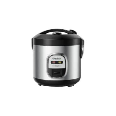 Imagem de Panela de Arroz Elétrica 1 Litro, 400W, 127V, Preta, Antiaderente, com Copo Medidor e Grade para Vapor, 20,5x20,5x23,5cm