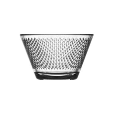Imagem de Conjunto 6 Bowls de Vidro com Textura em Relevo, 300ml, 10,5cm, Transparente, para Saladas, Sobremesas e Cereais