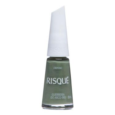 Imagem de Esmalte Risqué Verde Militar Cremoso Guerreira do Arco-íris 8ml, 8ML, 