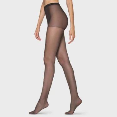 Imagem de Meia calça feminina trifil fio 20 europeu, Preto, EG