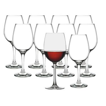 Imagem de Jogo 10 Taça De Vinho Degustação Tinto Vidro Transparente G4u Class Home 460ml