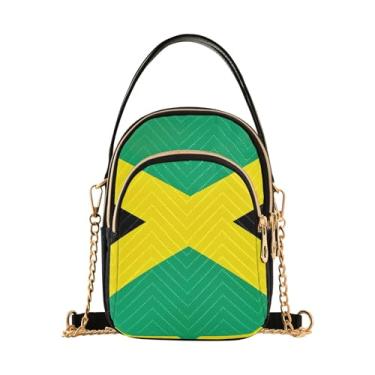 Imagem de ODAWA Bolsas transversais pequenas com bandeira do Egito para mulheres, bolsas transversais, pequenas bolsas transversais acolchoadas para mulheres, Bandeira da Jamaica, One Size