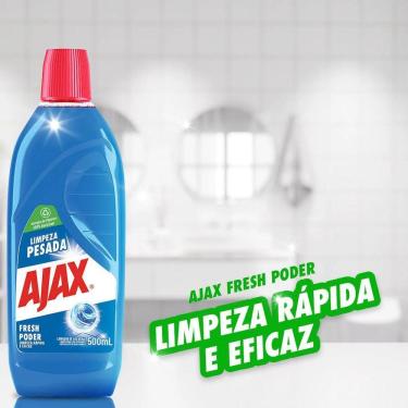 Imagem de Kit 3 Limpador Diluível Ajax Fresh Blue Limpeza Pesada 500ml