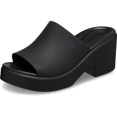 Imagem de Crocs Sandália feminina de salto deslizante Brooklyn, Preto/preto, 36