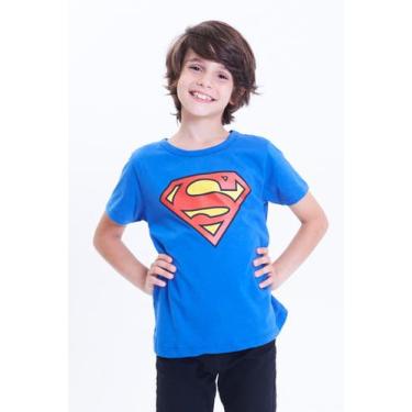 Imagem de Camiseta Infantil DC Comics Superman Super Kid - Piticas, 14, Azul, Me