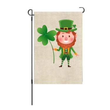 Imagem de CUOFYUNL Bandeira de jardim do Dia de São Patrício, inovadora, requintada, decorativa, dupla face, bandeira de jardim para férias irlandesas, decoração externa de casa (S08)
