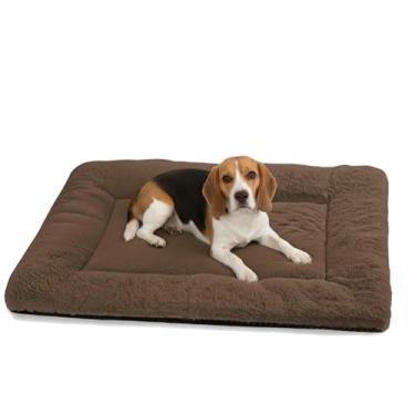 Imagem de ZENGAOOU Tapete de cama de cachorro, almofada lavável para gaiola de cachorro ultra macia e antiderrapante para cama de cachorro grande adequada para gaiolas e canis, adequado para cães de até 31,8