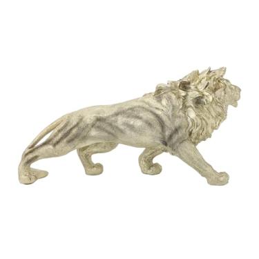 Imagem de GLOGLOW Estátua de Leão, Escultura de Leão Em Poliresina Artesanal, Estatueta de Animal Decorativa para Decoração de Casa e Escritório, Decoração Diária