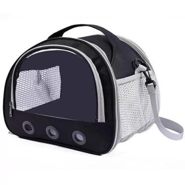 Imagem de Bolsa de Transporte para Pet Pequeno Dobrável e Respirável – Mochila Portátil para Cachorro e Gato com Tela Ventilada(preto(G))