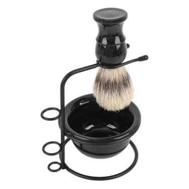 Imagem de Yinhing Kit de Escova para Homens Premium 3 Em Conjunto de Escova Com Tigela Elegante e Suporte de para Uma Experiência de Cuidado Ideal para Cuidados Com a Barba Molhada e Diária