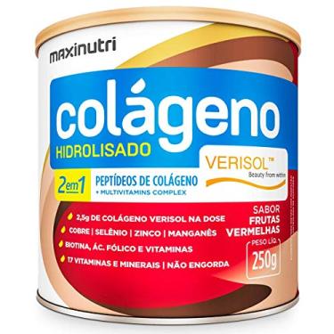 Imagem de COLAGENO HIDRO 2 EM 1 LATA VERISOL F.VERMELHAS 250G MAXINUTRI