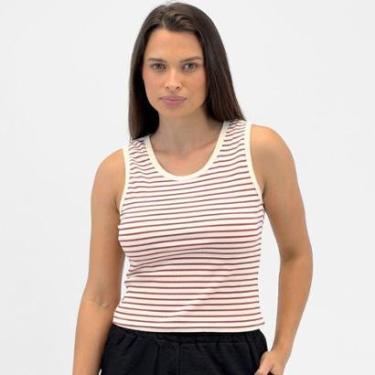 Imagem de Cropped Facinelli Regata Listrado Feminino-Feminino