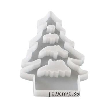 Imagem de Molde De Silicone Para Suporte De Vela Em Forma De Árvore De Natal E C