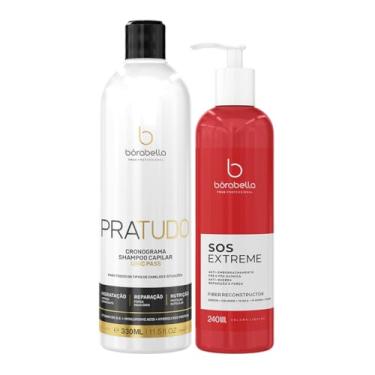 Imagem de Shampoo Pratudo Cronograma Completo 330ml + Sos Extreme Reconstrutor Anti-Emborrachamento 240ml