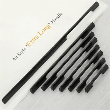 Imagem de Maçanetas e puxadores minimalistas para refrigerador de vinho puxadores de cozinha puxadores de armário 1 peça (6801 prata -320 mm)