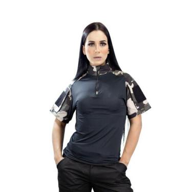 Imagem de Camiseta Combat Tshirt Feminina Manga Curta - Safo Militar, Choque bla