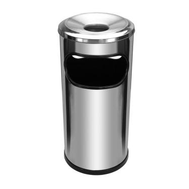 Imagem de Cinzeiro Lixeira em Aço Inox com Aro em Alumínio 22L JSN