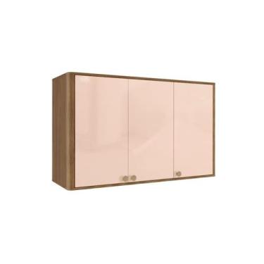 Imagem de Aéreo 3 portas 120cm Curve N646 Kappesberg Nogueira e Macadâmia