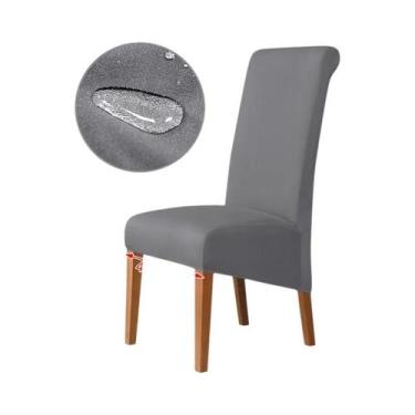 Imagem de Capa De Cadeira XL Impermeável E Elástica, Cor Sólida, Lavável Para Co