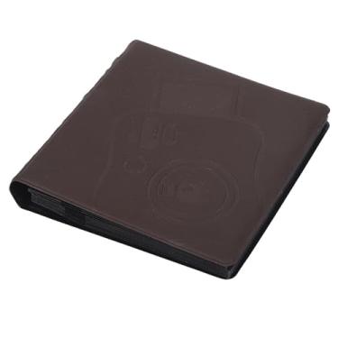 Imagem de GLOGLOW Álbum de Exibição Álbum de Fotos de 68 Bolsos para Mini Film, Material de PVC, Design Colorido Fofo, 5,31 X 5,11 X 0,98 Polegadas para Mini Film, Material de PVC, Fofo (Marrom)