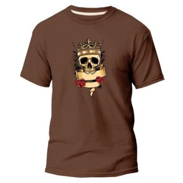 Imagem de Camiseta Básica Algodão Premium Estampa Digital Caveira Rei - Pavesi, 
