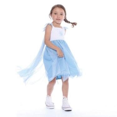 Imagem de Fantasia Infantil Elsa Frozen Artesanal  Conforto e Encanto - Baby Fas
