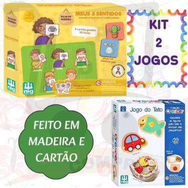 Imagem de Kit 2 Brinquedo Educativo Sensorial Jogo Do Tato Interativo E Meus 5 S