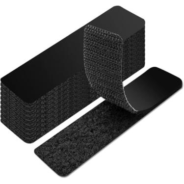 Imagem de 16 conjuntos de fita adesiva de gancho e laço, fita adesiva dupla face de 2,5 cm x 10 cm, resistente