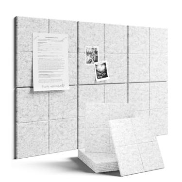 Imagem de Fluxynara Quadro de avisos grande de feltro 91 cm x 61 cm Alternativo para quadro de cortiça - pacote com 6 com 40 abas adesivas removíveis seguras, quadros de cortiça para paredes, quadro de cortiça