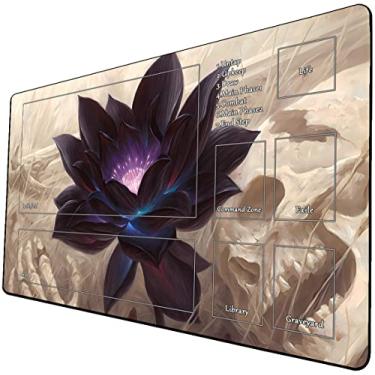 Imagem de STORKY Tapete De Jogo Mtg, Para Tcg 24 X 14" Com Estampa Cartas Colecionáveis E Bolsa Armazenamento, Superfície Borracha Lisa Batalha