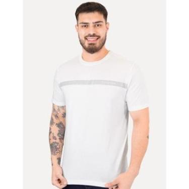 Imagem de Camiseta Calvin Klein Masculina Line Rubber Logo Branca-Masculino