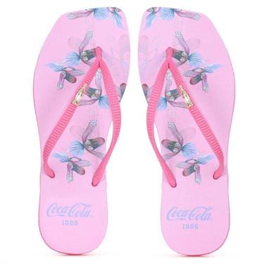 Imagem de Chinelo Coca Cola Donegal Rosa Claro e Lilás - Feminino-Feminino