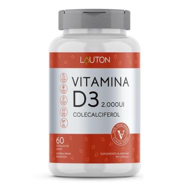 Imagem de Vitamina D3 2000UI Colecalciferol 60 cápsulas Lauton-Unissex