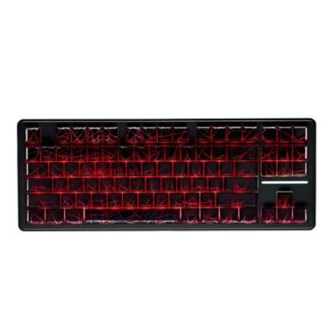 Imagem de ATK Teclado mecânico sem fio A87 Pro, TKL de 87 teclas, suporte de junta, troca a quente, RGB tri-modo (teia de aranha)