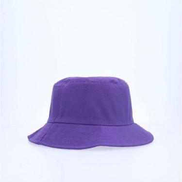 Imagem de Chapéu Bucket Unissex Boné Praia Proteção Solar - BAUARTE, Roxo