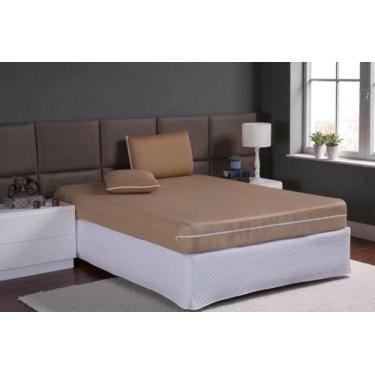 Imagem de Capa P/ Colchão Casal Padrão Com Zíper Malha Gel Luxuosa - ENXOVAIS VI