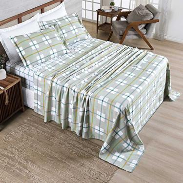 Imagem de Jogo de Lençol Benim Casal 4 Peças Micropercal 400 Fios Estampado - York - 100% Poliéster