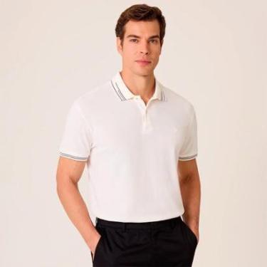 Imagem de Camisa Polo Dudalina Jacquard Friso Masculino-Masculino