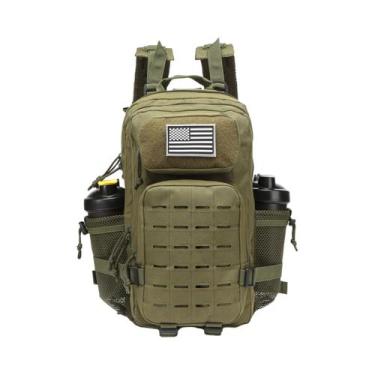 Imagem de Mochila Tática De 50L MOLLE Para Hiking Ao Ar Livre Para Homens Com 2 